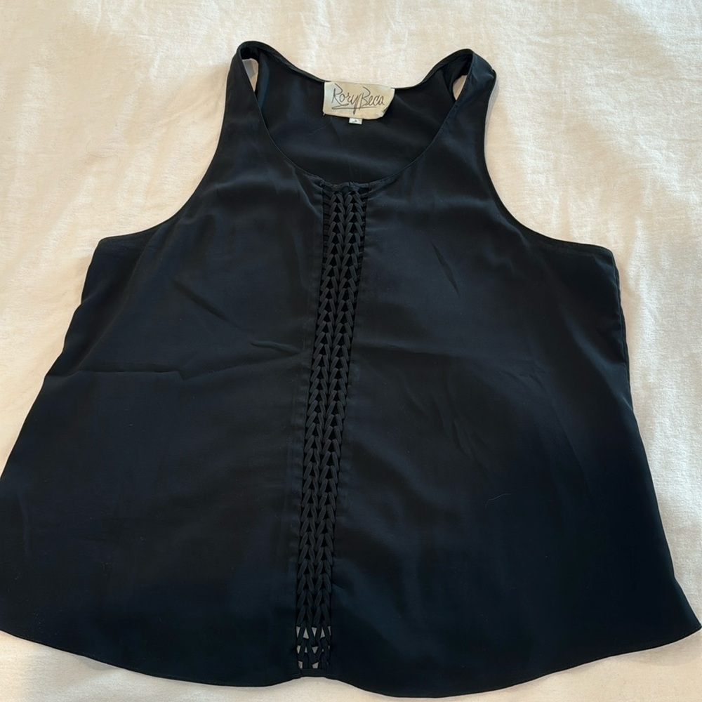 Rory Beca cami with peek-a-boo weave detail on the front
